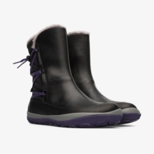 Camper Peu Pista Down Boots Black - Womens Singapore VDUKKL-968